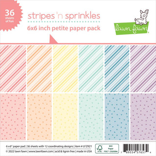 Stripes 'n Sprinkles - Lawn Fawn Single-Sided Petite Paper Pack 6