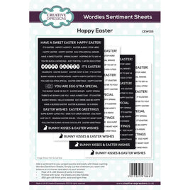 Happy Easter - Creative Expressions Wordies Sentiment Sheets 6"X8" 4/Pkg