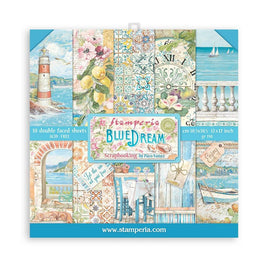 Blue Dream, 10 Designs/1 Each - Stamperia Double-Sided Paper Pad 12"X12" 10/Pkg