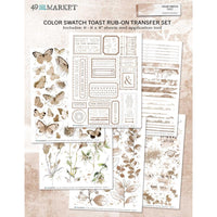 Color Swatch: Toast Rub-Ons 6"X8" 6/Sheets  49 and Market