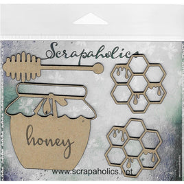 Honey Jar Set, 4/Pkg 3" To 1.75" - Scrapaholics Laser Cut Chipboard 2mm Thick