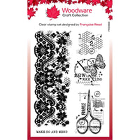 Singles Sew Little Time - Woodware Clear Stamps 4"X6"