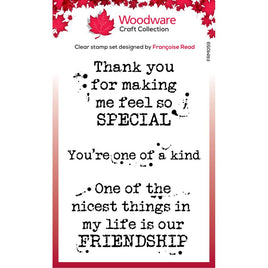 Singles Kind Words - Woodware Clear Stamp 3"X4"