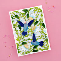 Delicate Floral Hummingbird - Spellbinders Etched Dies By Bibi Cameron