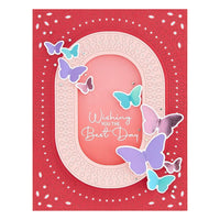 Fluttering - Spellbinders Glimmer Hot Foil Plate From The Stylish Ovals
