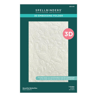 Beautiful Butterflies - Spellbinders 3D Embossing Folder From The Stylish Ovals