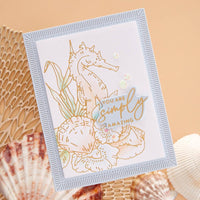 Seahorse Floral By Dawn Woleslagle - Spellbinders Glimmer Hot Foil Plate & Die Set