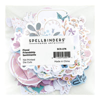 Floral Friendship Sentiments - Spellbinders Printed Die-Cuts