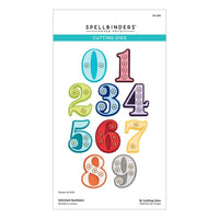 Stitched Numbers - Spellbinders Etched Dies