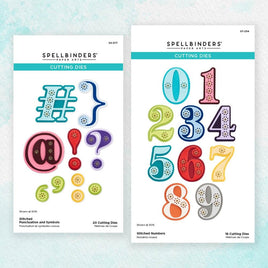 Stitched Numbers And More - Spellbinders Stiched Numbers And More Bundle