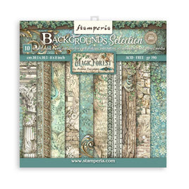 Magic Forest, 10 Designs/1 Each - Stamperia Backgrounds Double-Sided Paper Pad 8"X8" 10/Pkg