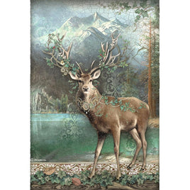 Magic Forest Deer - Stamperia Rice Paper Sheet A4