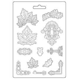 Magic Forest Leaves & Locks - Stamperia Soft Maxi Mould 8.5"X11.5"