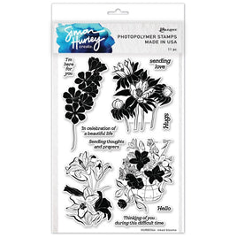 Inked Blooms - Simon Hurley create. Clear Stamps 6"X9"