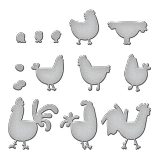 Spring Chicken - Spellbinders Etched Dies By Simon Hurley