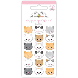 Bitty Kitties - Doodlebug Sprinkles Adhesive Enamel Shapes