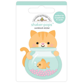 Curious Kitty - Doodlebug Shaker-Pops 3D Stickers