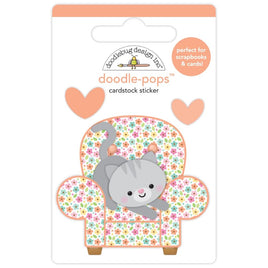 Cozy Kitty - Doodlebug Doodle-Pops 3D Stickers