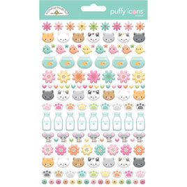 Pretty Kitty Icons - Doodlebug Puffy Stickers