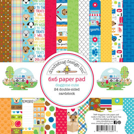 Doggone Cute - Doodlebug Double-Sided Paper Pad 6"X6" 24/Pkg