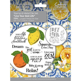 Live Your Zest Life - Crafter's Companion Mediterranean Dreams Stamps & Die