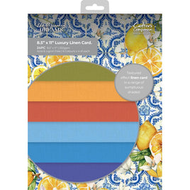 Mediterranean Dreams - Crafter's Companion Luxury Linen Card Pack 8.5"X11"