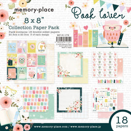 Book Lover - Memory Place Double-Sided Paper Pack 8"X8" 18/Pkg