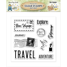 Bon Voyage - Memory Place Photopolymer Clear Stamps