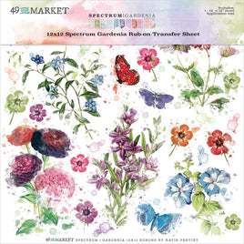 Spectrum Gardenia Rub-Ons 12"X12" 1/Sheet