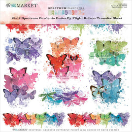 Butterfly Flight - Spectrum Gardenia Rub-Ons 12"X12" 1/Sheet