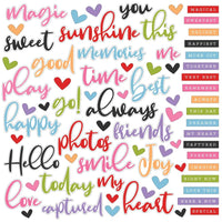 Spectrum Gardenia Chipboard Word Set