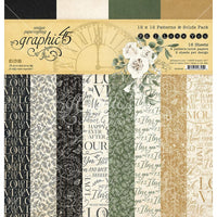 P.S. I Love You Patterns/Solid - Graphic 45 Double-Sided Paper Pad 12"X12" 16/Pkg