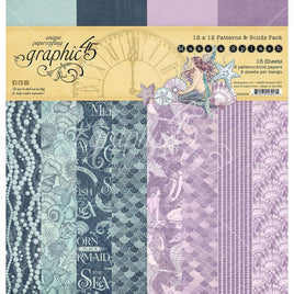 Make A Splash Patterns/Solid - Graphic 45 Double-Sided Paper Pad 12"X12" 16/Pkg