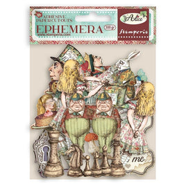 Alice - Stamperia Cardstock Ephemera Adhesive Paper Cut Outs
