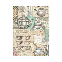 Alice - Stamperia Assorted Rice Paper Backgrounds A6 8/Sheets