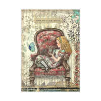 Alice - Stamperia Assorted Rice Paper Backgrounds A6 8/Sheets