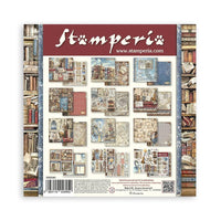 Vintage Library, 10 Designs/1 Each - Stamperia Double-Sided Paper Pad 8"X8" 10/Pkg
