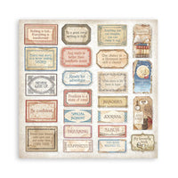 Vintage Library, 10 Designs/1 Each - Stamperia Double-Sided Paper Pad 8"X8" 10/Pkg