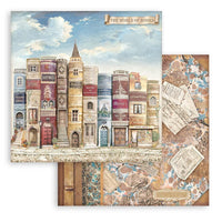 Vintage Library, 10 Designs/1 Each - Stamperia Double-Sided Paper Pad 8"X8" 10/Pkg