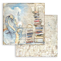 Vintage Library, 10 Designs/1 Each - Stamperia Double-Sided Paper Pad 8"X8" 10/Pkg