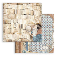 Vintage Library, 10 Designs/1 Each - Stamperia Double-Sided Paper Pad 8"X8" 10/Pkg