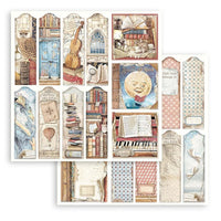 Vintage Library, 10 Designs/1 Each - Stamperia Double-Sided Paper Pad 8"X8" 10/Pkg