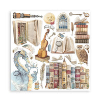 Vintage Library, 10 Designs/1 Each - Stamperia Double-Sided Paper Pad 8"X8" 10/Pkg