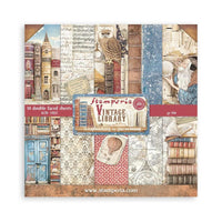 Vintage Library, 10 Designs/1 Each - Stamperia Double-Sided Paper Pad 8"X8" 10/Pkg