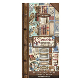 Vintage Library - Stamperia Collectables Double-Sided Paper 6"X12" 10/Pkg