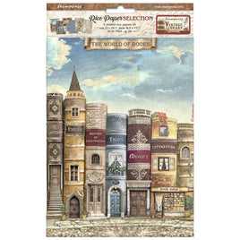 Vintage Library - Stamperia Assorted Rice Paper A4 6/Sheets