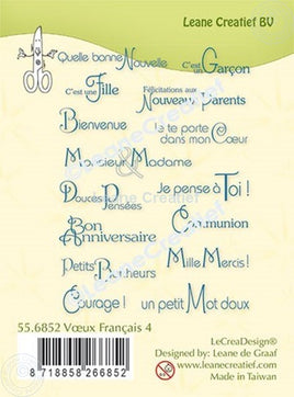 LeCreaDesign® combi clear stamp French words 4