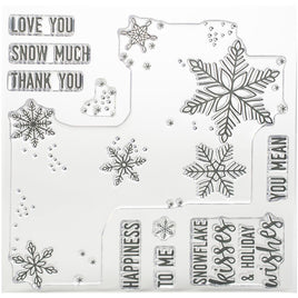 Concord & 9th Clear Stamps 6"X6"-Snowflakes Turnabout