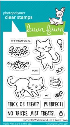 Purrfectly Wicked Add-On - Lawn Fawn Clear Stamps 3"X4"