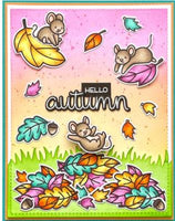 Scripty Autumn Sentiments - Lawn Fawn Clear Stamps 4"X6"